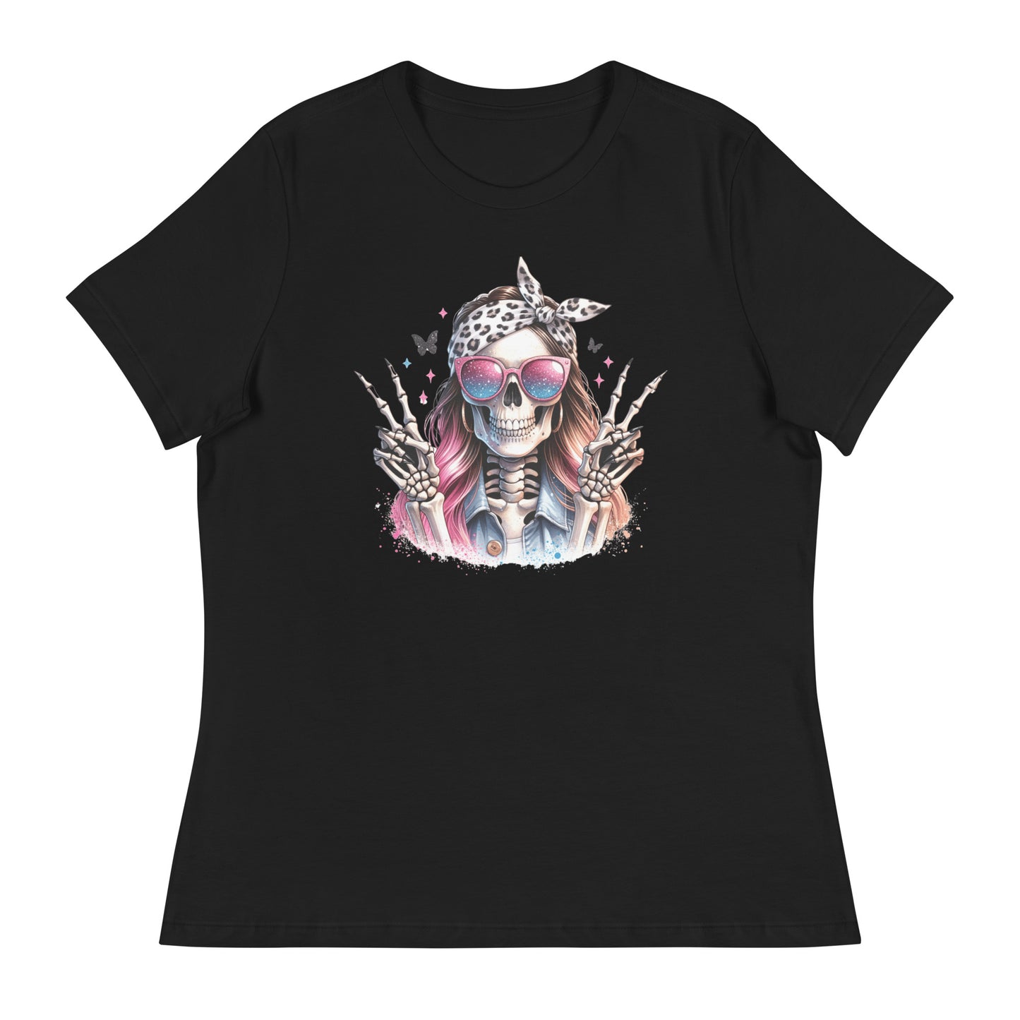 Hipster Skull Women's Relaxed T-Shirt