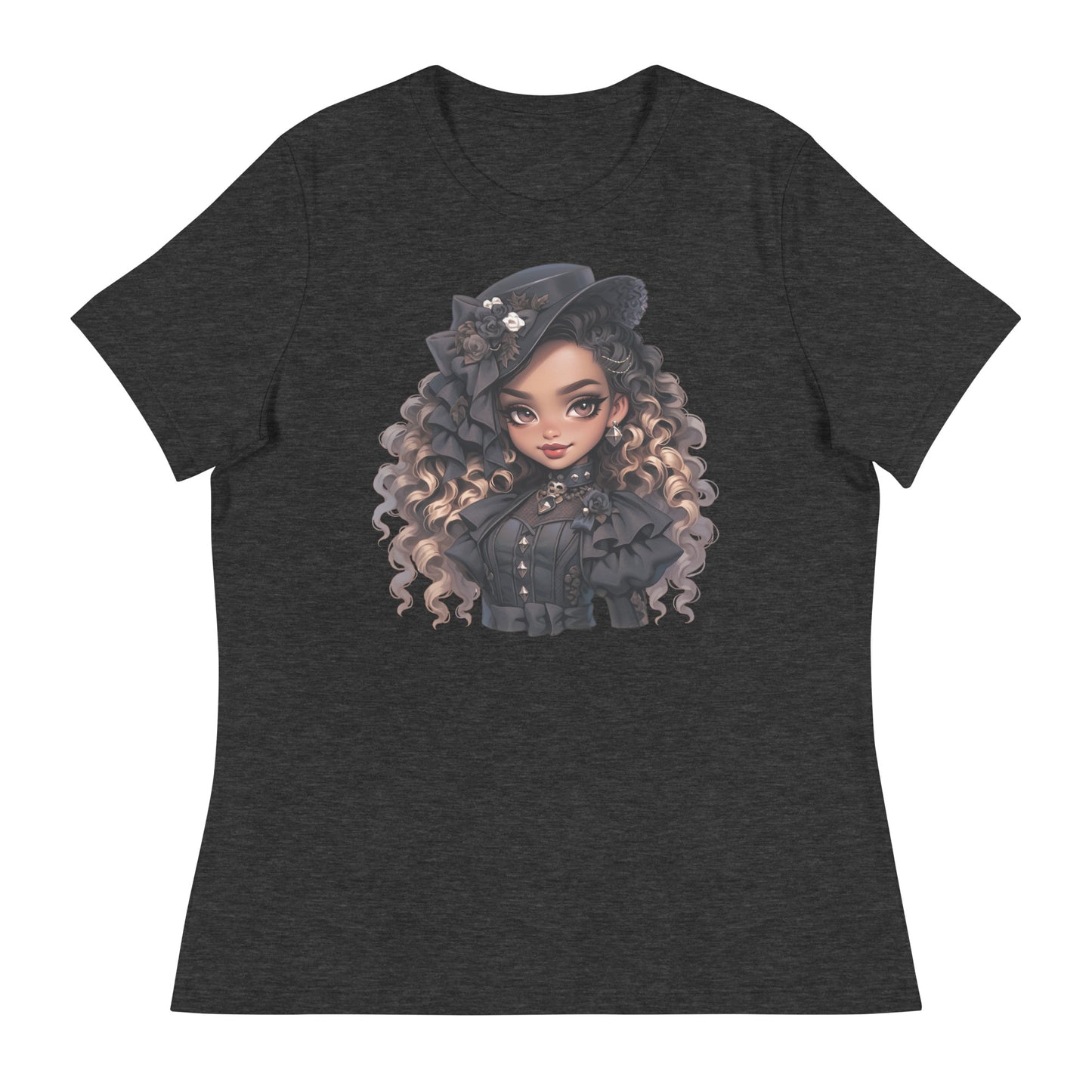 Curly Hair Gothic Women's Relaxed T-Shirt