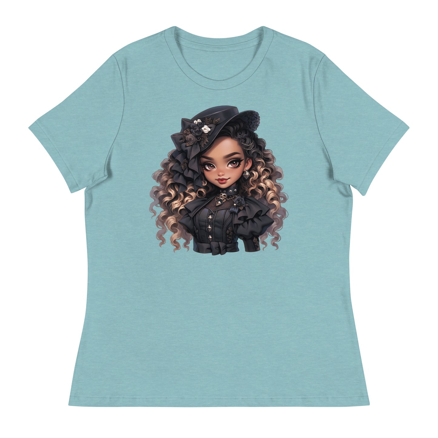 Curly Hair Gothic Women's Relaxed T-Shirt