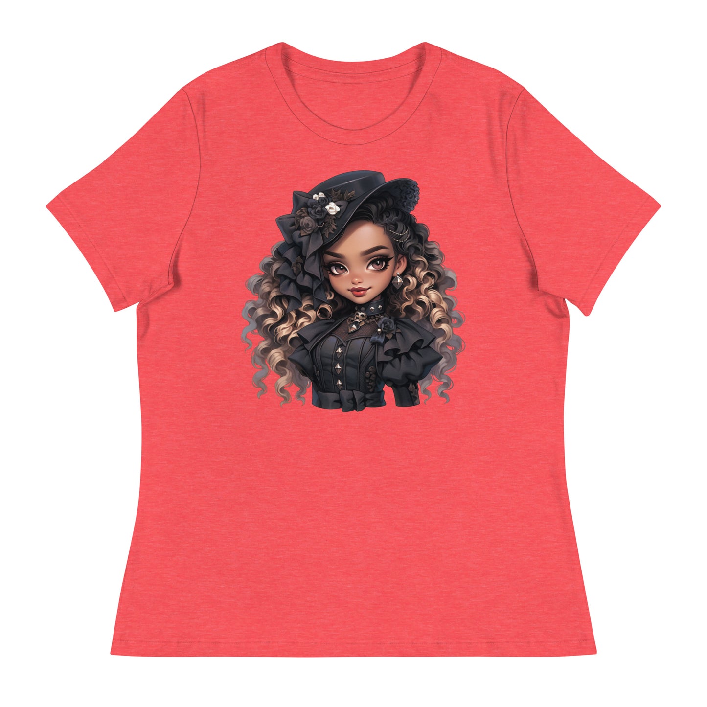 Curly Hair Gothic Women's Relaxed T-Shirt