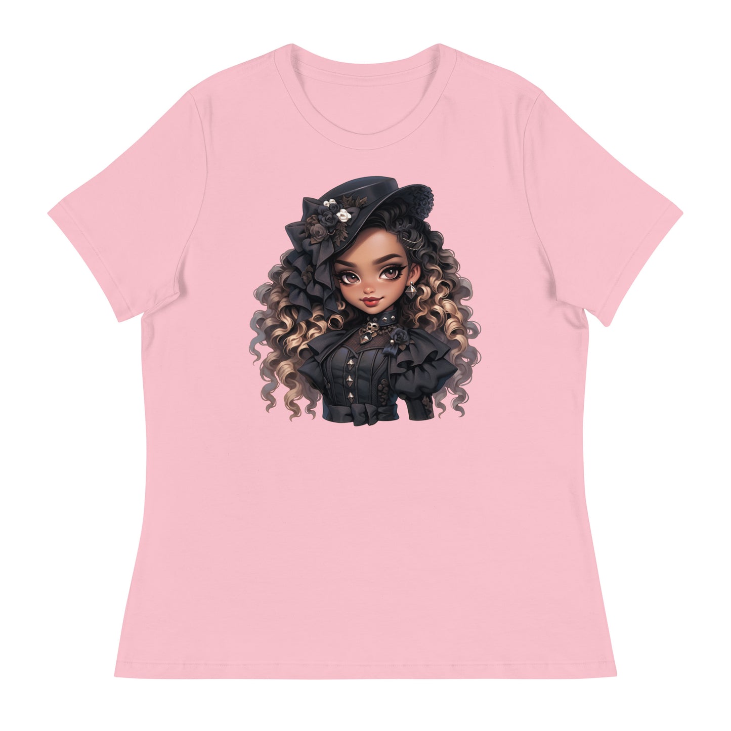 Curly Hair Gothic Women's Relaxed T-Shirt