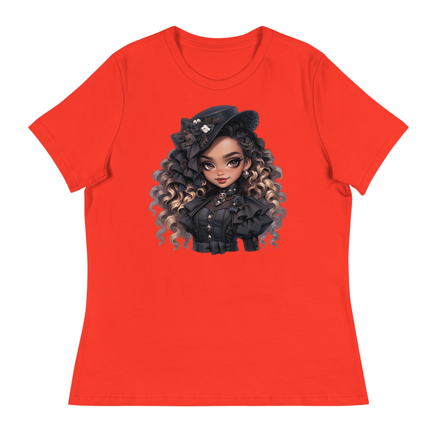 Curly Hair Gothic Women's Relaxed T-Shirt